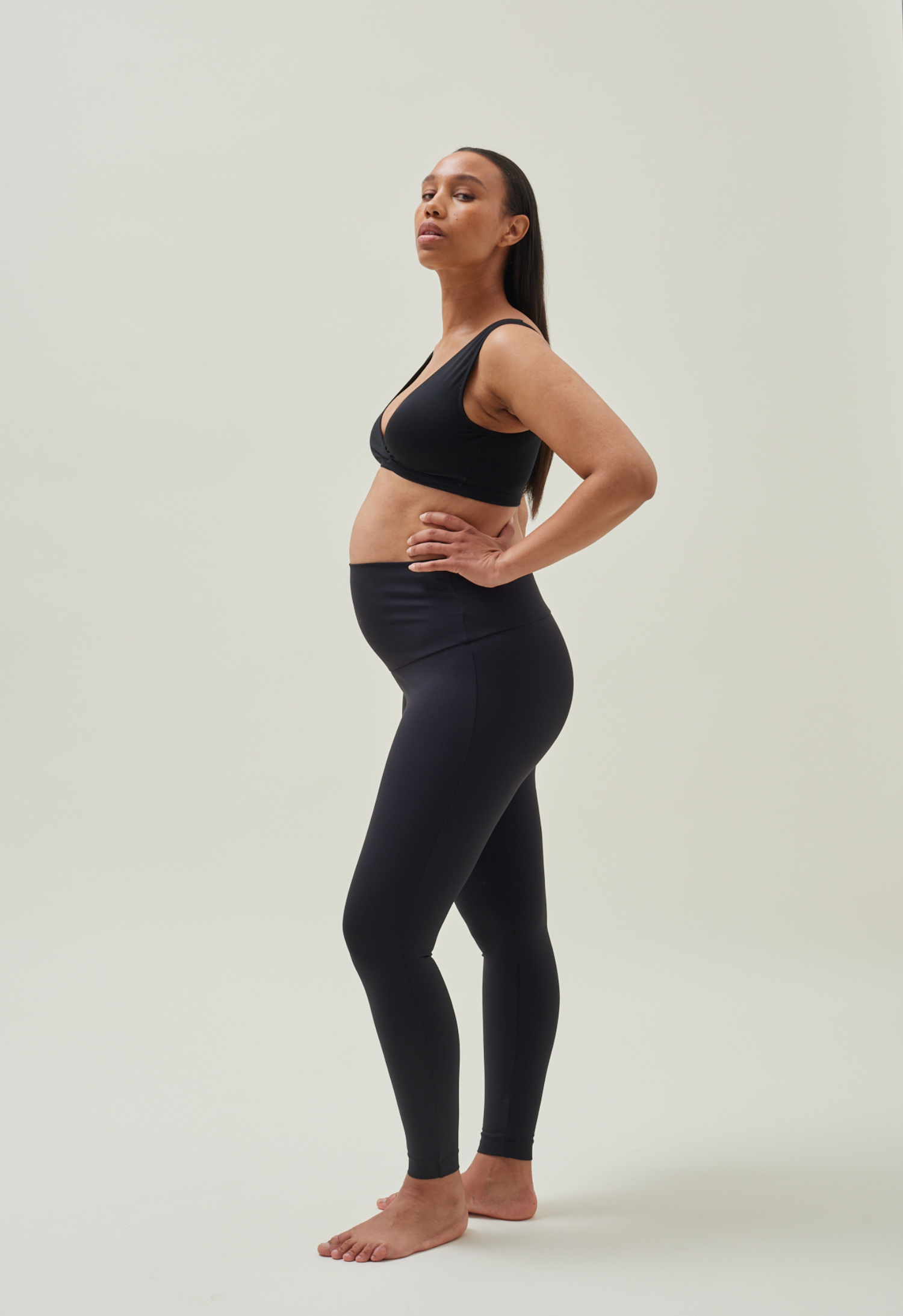 Maternity yoga leggings - Black