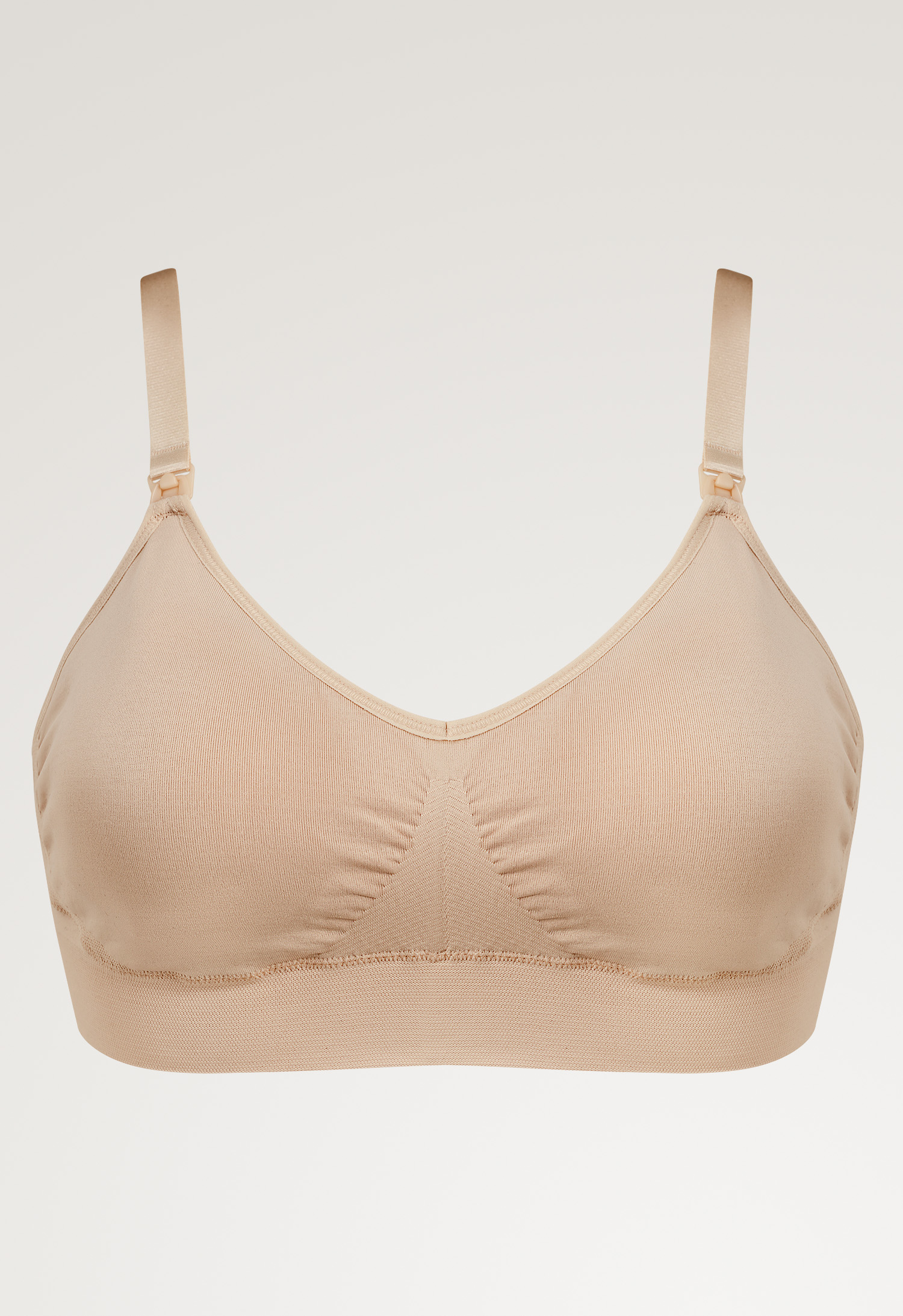 Seamless nursing bra with pads - Beige gallery