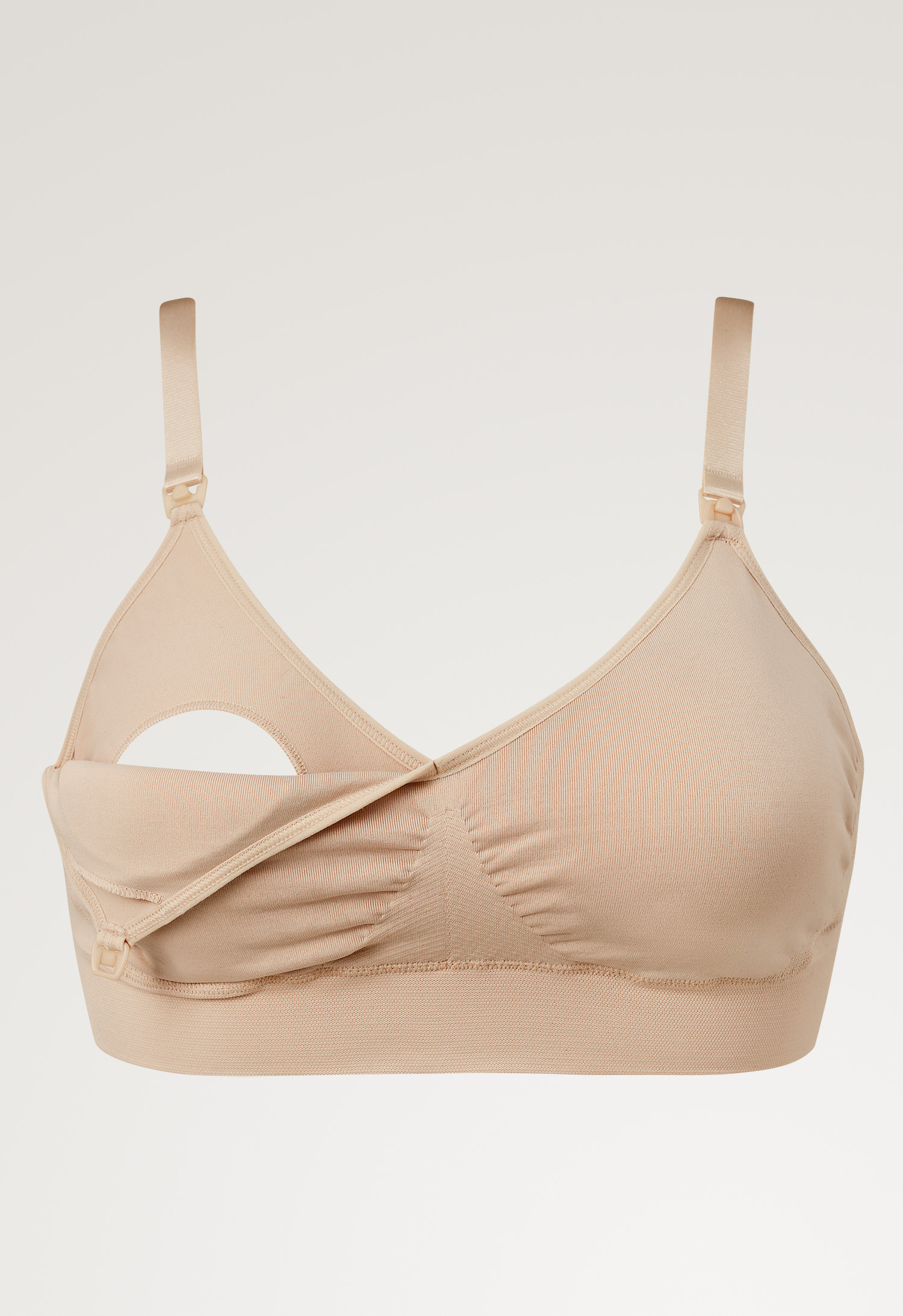 Seamless nursing bra with pads - Beige gallery