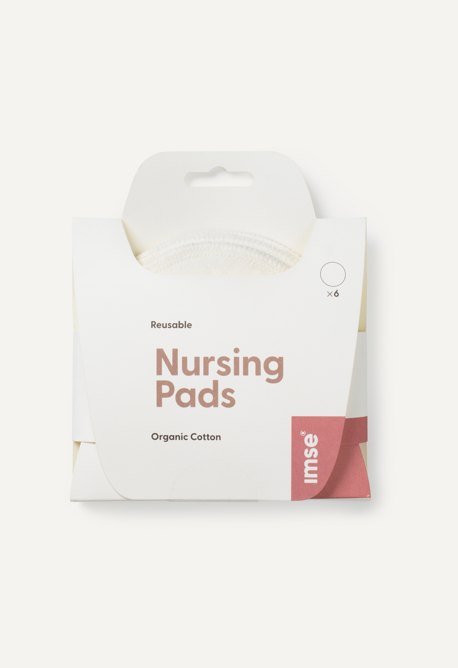 Nursing pads in organic cotton - Offwhite gallery