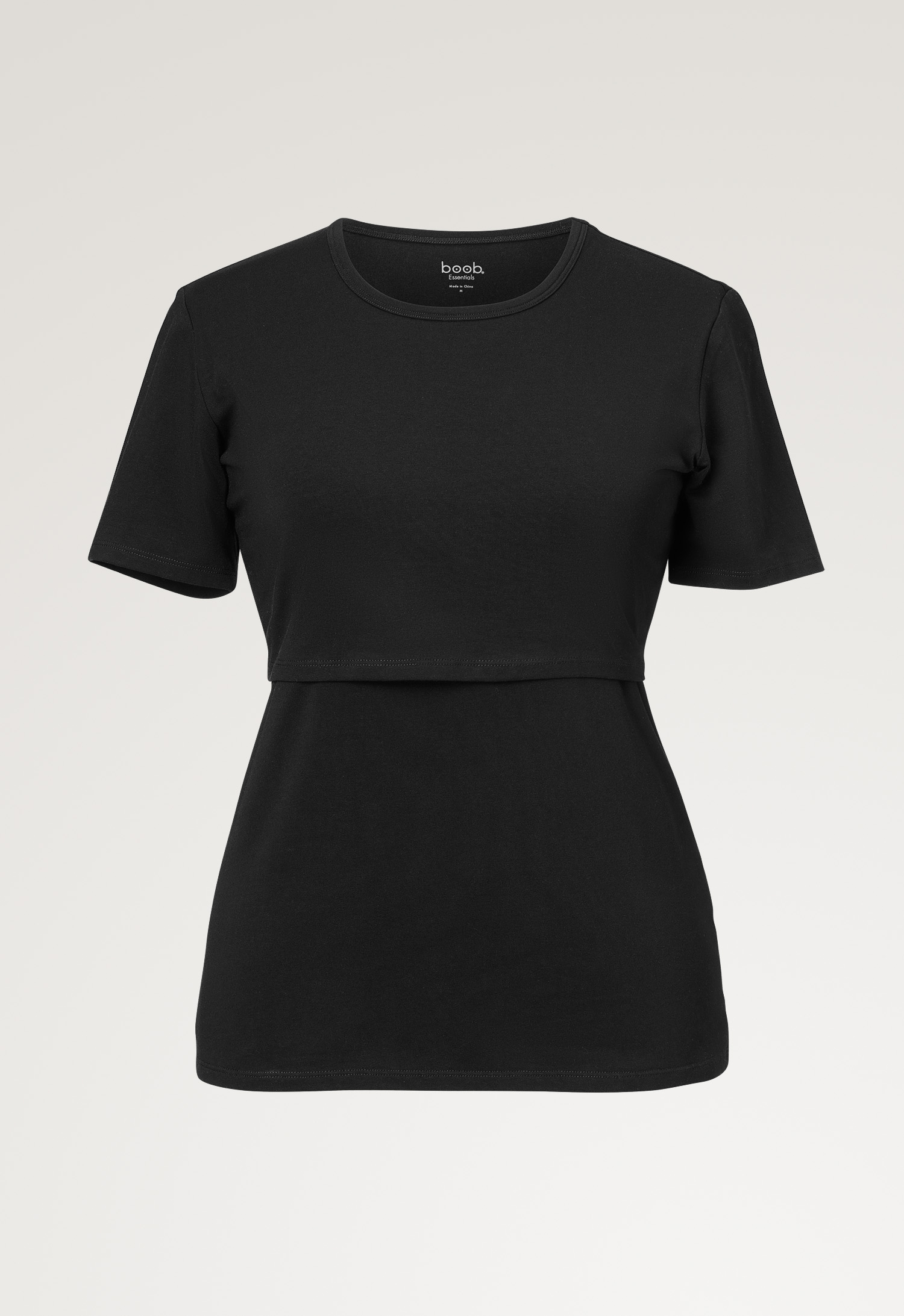 Essential nursing top short sleeve - Black gallery