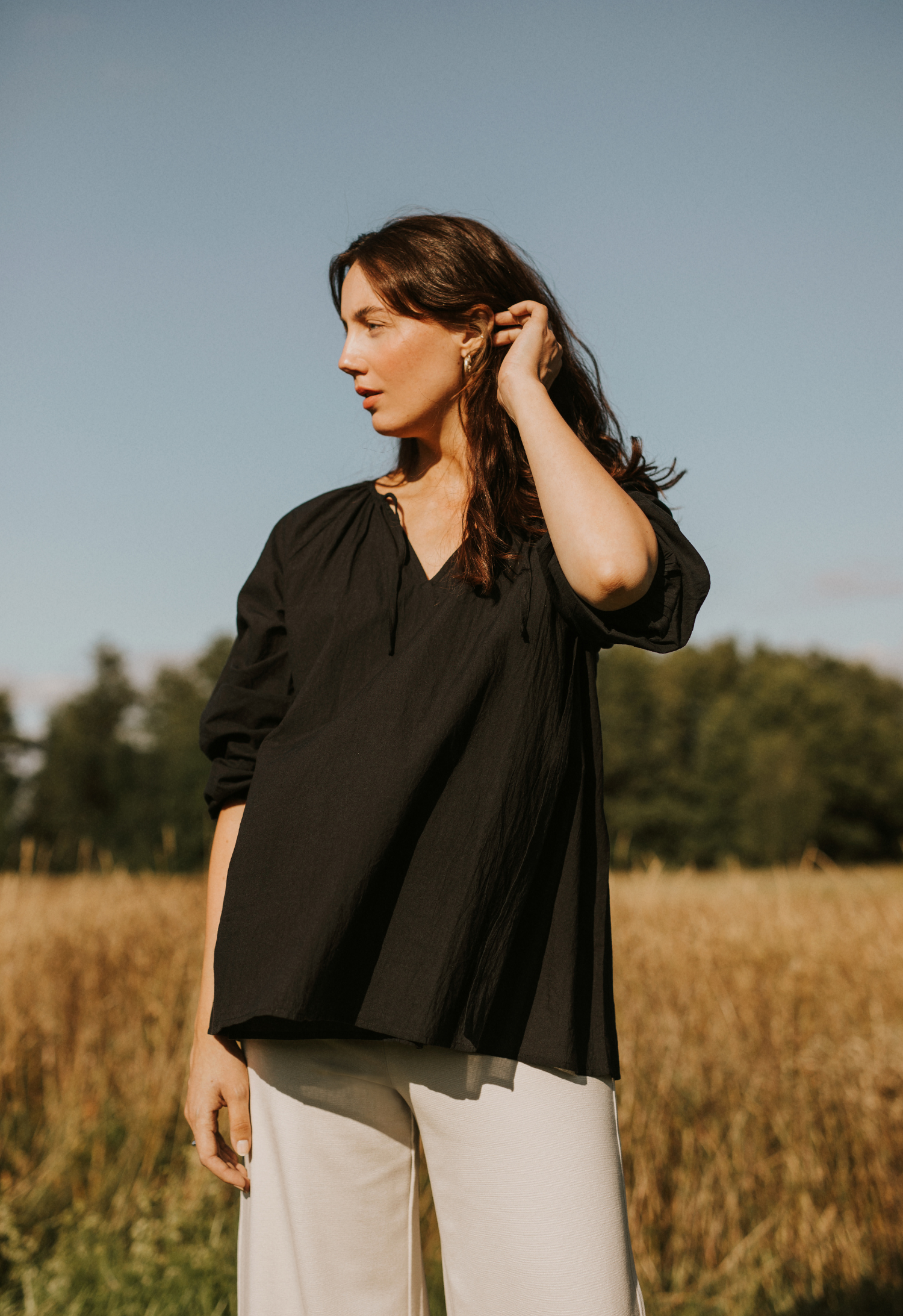 Poetess Blouse - Almost black