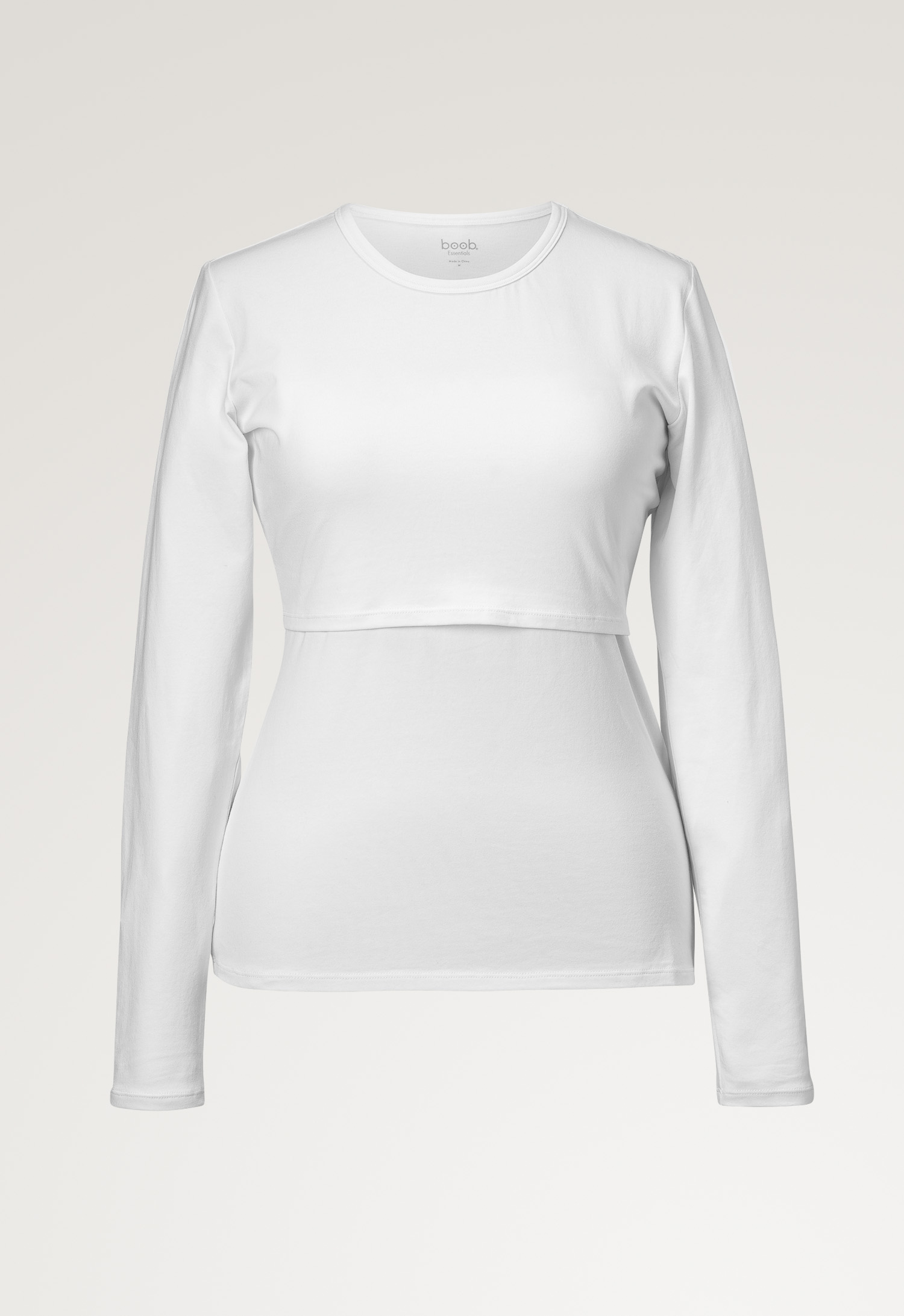 Essential nursing top long sleeve - White gallery