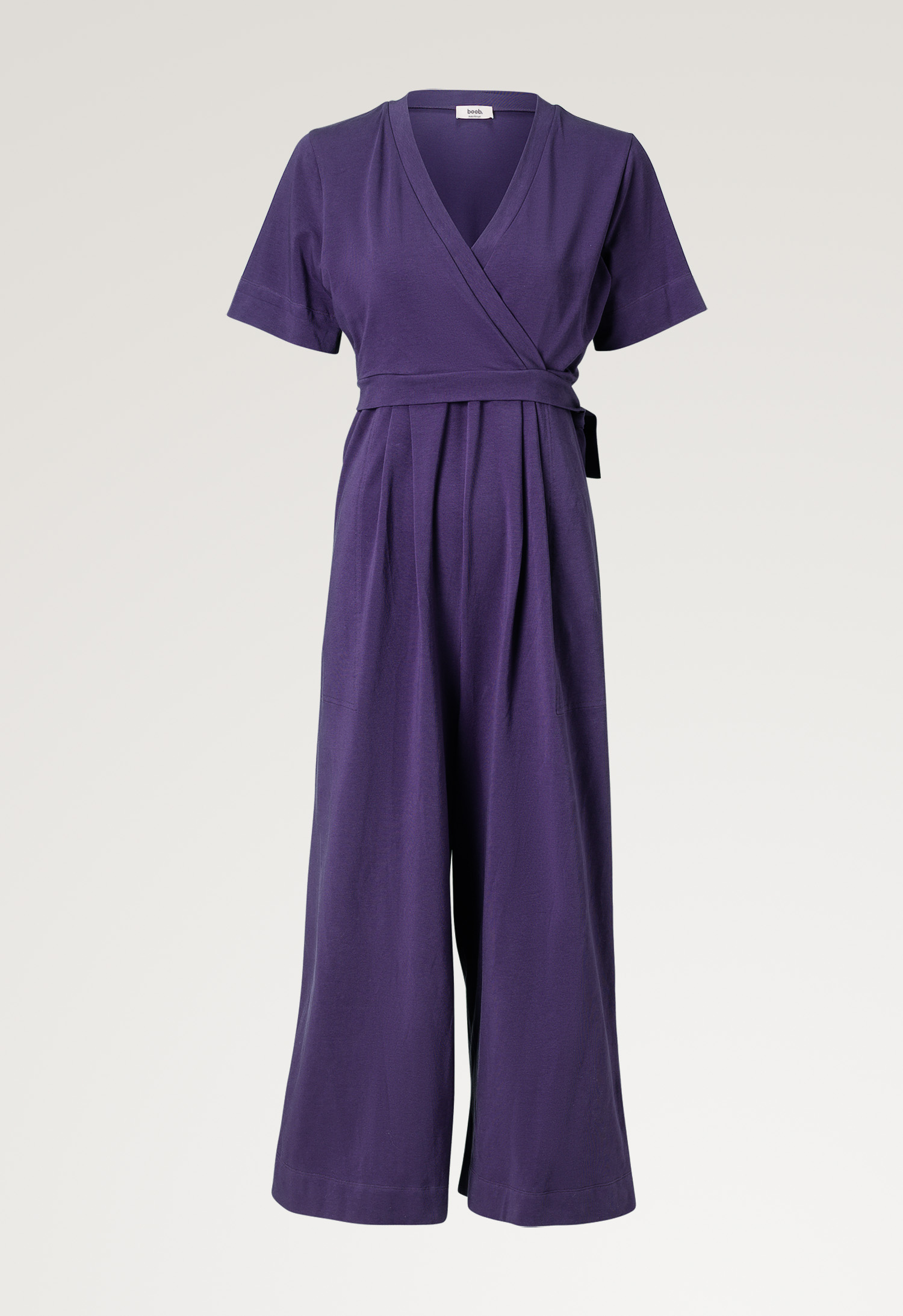 Maternity jumpsuit with nursing access - Purple gallery